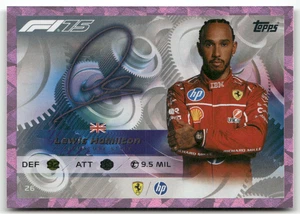 Topps F1 Turbo Attax 2025 Formula 1 Nr. 26 Lewis Hamilton Signature Stile Rosa - Picture 1 of 2