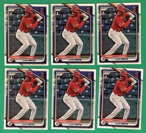 (x6) Lote de 6 tarjetas Capri Ortiz 2024 Bowman 1st Bowman #BP-73 Los Angeles Angels - Imagen 1 de 2