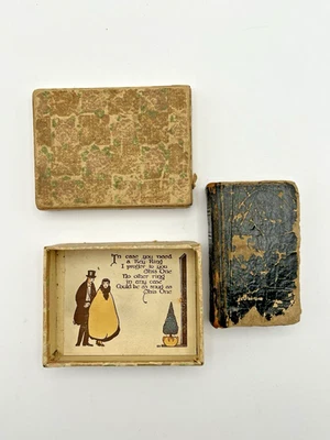 Rare Antique 1852 Swedish Psalmbok Mini Hymnal Leather w/Original Box Norrköping - Image 1 of 4