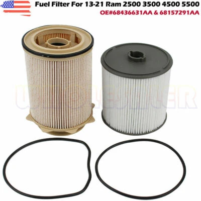 Diesel Fuel Filter Kit For Dodge Ram 6.7L Cummins 2500 3500 4500 2019-2021 5500 - Image 1 of 4