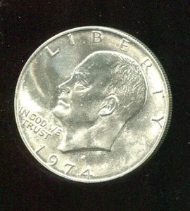 1974-S 40% SILVER EISENHOWER DOLLAR GEM BU (a942) - Picture 1 of 2