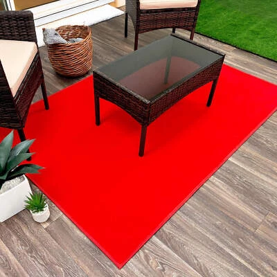 Koeckritz Economy Soft Bright Red Indoor/Outdoor Rugs for Tradeshow, Patio, Deck - Image 1 of 4