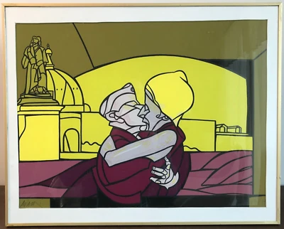 BAISER lithographie signée ADAMI moderne amour amoureux antique contemporain 1 - Photo 1/4