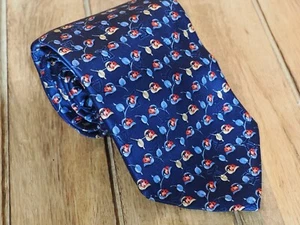 Leonard Paris skurrile Marienkäfer blaue Seidenkrawatte Made in Italy - Bild 1 von 5