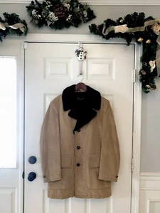 Herren USA 70er Vintage SEARS Oberbekleidung Gr. 40 Cord Kunstfell gefüttert Rancher Mantel - Bild 1 von 12