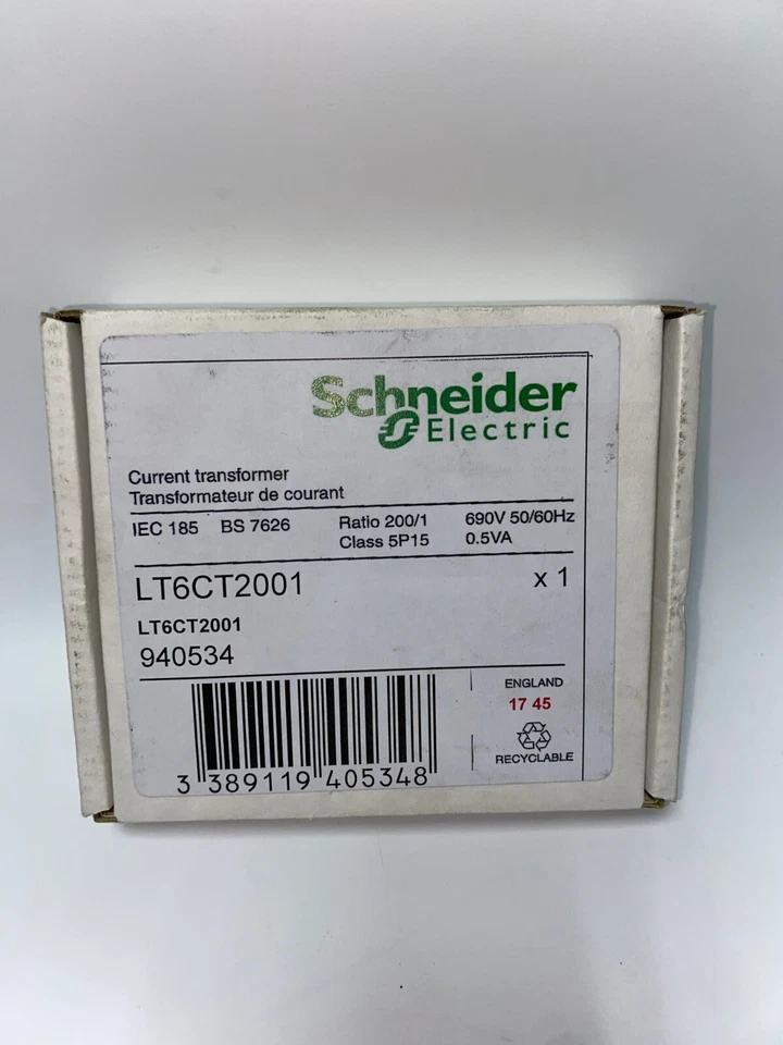 Schneider Electric LT6CT2001 Current Transformer 200:1 Ratio, 5P Class, 35mm - Image 1 of 4