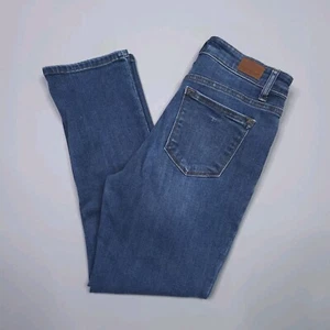 Jeans Judy Blu Capri Fit Cropped Elasticizzato Lavaggio Medio Preppy 7/28 28x25 - Foto 1 di 11