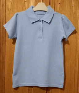 GIRLS BLUE POLO SHIRT  SCHOOL UNIFORM - AGE 8 YEARS - Exc Cond. - Picture 1 of 4