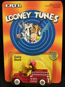 ERTL Looney Tunes Daffy Duck Die Cast Metal Car (1989) Nuevo en paquete - Imagen 1 de 6