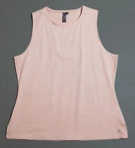 Sweaty Betty London Tank Top Size XL Blush Pink Laser Cut Sleeveless Gym Vest - Picture 1 of 8
