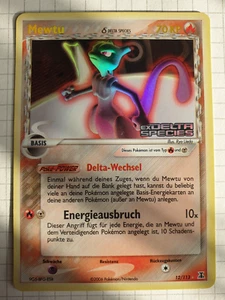 Pokemon Karte Mewtu 12/113 EX Delta Species Reverse Holo deutsch Excellent+ - Bild 1 von 11