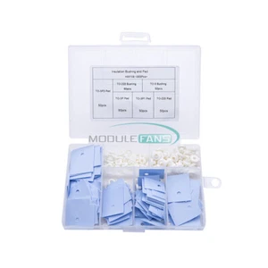 300Pcs TO-220 Bushing Transistor Insulation Pads Silicone Heatsink Shim Washer- - Picture 1 of 8