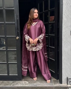 Indische pakistanische Frauen ethnischer Designer Farshi Schalwar Anzug Partykleidung Hochzeit 1 - Bild 1 von 8