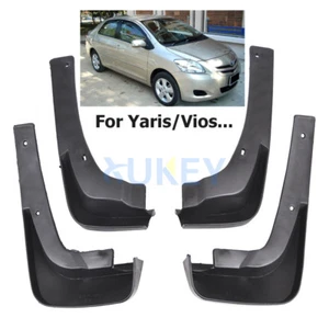 FIT FOR TOYOTA YARIS 4D SEDAN 2006~2012 2007 2008 2009 MUD FLAPS SPLASH MUDGUARD - Picture 1 of 6