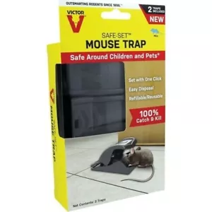 New (6)-Victor Safe-Set Mechanical Reusable Mouse Trap (2-Pack) A5 - Picture 1 of 1