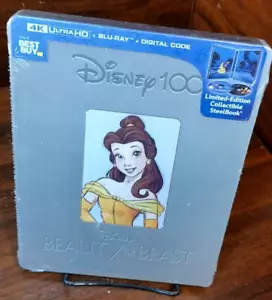Beauty and the beast 1991 Limited Edition 4K Steelbook (4K+Blu-ray)-NEW-Free S&H - Picture 1 of 9
