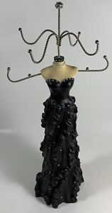 Jewelry Holder Accessory Display Stand Pearl Necklace Black Dress Resin