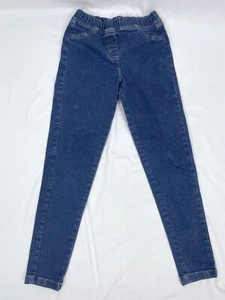 Hanna Andersson Girl 140 Size 10 Denim Jeans Jegging Blue Pull On - Picture 1 of 6