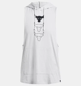 Under Armour Men's Project Rock Sleeveless Hoodie Brahma Bull 2024 New All Sizes - Picture 1 of 4