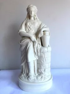 Parian Ware viktorianische antike 32 cm große Figur von Rebecca am Brunnen - Bild 1 von 13