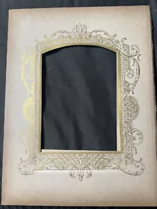 1880 Pagina Album Carte Armadio HTF FILIGRANA ORO per Inquadratura Foto Antiche - Foto 1 di 11
