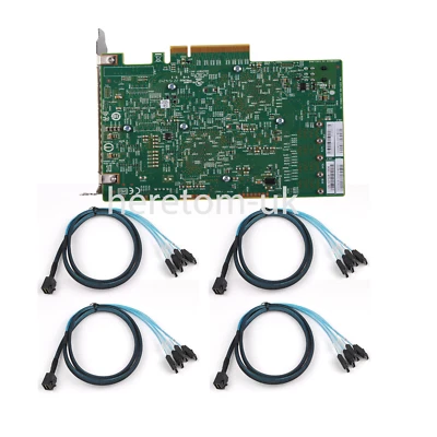 LSI SAS 9300-16I 12GB/S HBA HOST BUS ADAPTER CARD IT Mode 4*SFF-8643 SATA Cable - Image 1 of 4