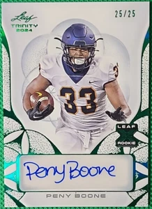 Peny Boone 25/25 2024 Leaf Trinity Green Auto XRC Rookie Toledo UCF SSP - Picture 1 of 2
