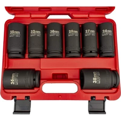 02460A 3/4" Drive Deep Impact Socket Set 8 Piece Jumbo Assortment Metric Sizes - Image 1 of 4