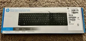 HP Desktop 320K Slim Wired QWERTY Keyboard - Black - Picture 1 of 1