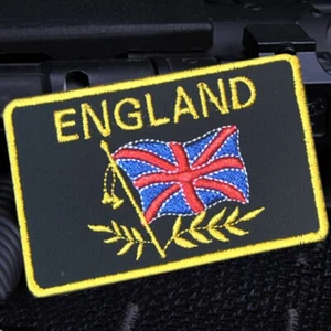 BANDERA DE INGLATERRA COCHE CARRERAS BANDERA UK Bandera Británica MILITAR TÁCTICO HK&LP PARCHE OSCURO - Imagen 1 de 5