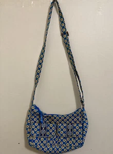 Vera Bradley Quilted Womens Purse Handbag Blue Floral - Picture 1 of 11
