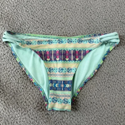 Biquíni Forever 21 multicolorido feminino tamanho S tribal geométrico elástico natação - Imagem 1 de 4