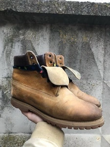 Timberland Leather Brown US 7 EU 40 Size Casual Shoes VINTAGE ITALY Boots - Picture 1 of 14