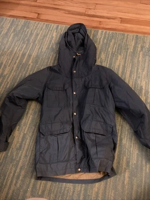 Northface Vtg 80s Blue Hooded Parka Ski Jacket Gore Tex Brown Label Men's Small - Image 1 of 4