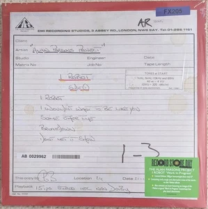 The Alan Parsons Project - I Robot “Work In Progress” 2025 RSD - ROCK *BLUE/ - Picture 1 of 12