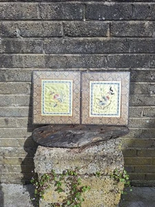 Stunning Pair Of Framed Antique Chinese Embroidered Silk Panels - Picture 1 of 8