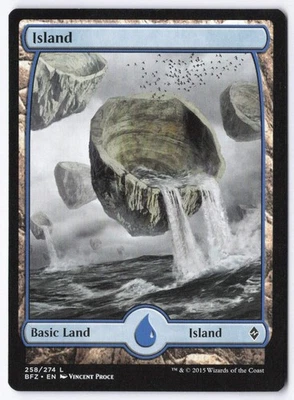 Island () - Full Art L Battle for Zendikar 258 LP - Image 1 of 2