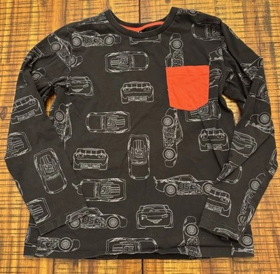Disney Cars Lightning McQueen Spotted Zebra Kids Size L Long Sleeves Black - Image 1 of 4