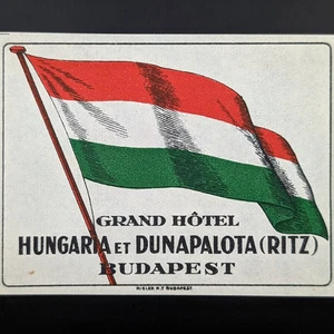 Grand Hotel Ritz Budapest Ungarn Vintage Kofferaufkleber Hungaria Et Dunapalota - Bild 1 von 6