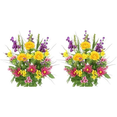 Handmade Artificial Flower Arrangement - Perfect for Indoor Decor & Memorials - Image 1 of 4