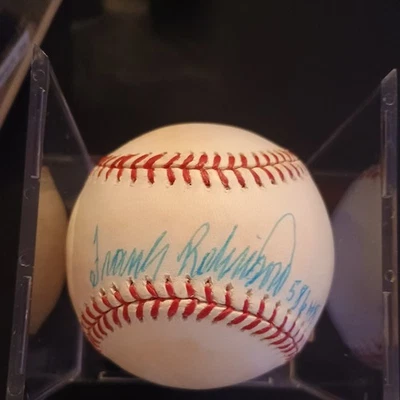 Frank Robinson 586 HR Autographed Signed Official MLB Baseball PSA DNA COA - Image 1 of 4