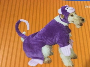 New Purple Plush Monkey Costume For Pet with Hat Size Large L Dog Cat Halloween - Picture 1 of 4