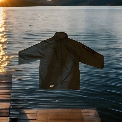 DRI DUCK DDX Agility Mens Black ZipUp Jacket Waterproof Water Resistant Sm  - Image 1 of 4