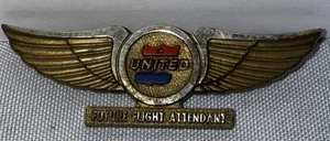 United Airlines Future Flight Attendant Wings Plastic Pin Given to Kids, Vintage - Picture 1 of 5
