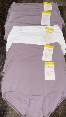 Warners Womens Brief Underwear Panties Nylon Smooth Over High Waist 5-Pair ~ M - Image 1 of 4