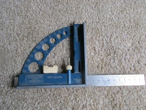 Vintage Stanley No. Combinación de transportador de brújula 125 haces cuadrada - un nivel - Imagen 1 de 4