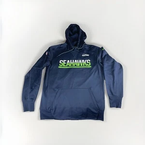 Nike Therma Fit NFL Seattle Seahawks Azul Marino Sudadera con Capucha Mediana Sin Etiquetas - Imagen 1 de 11