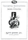 Novo Model S Gas Engine Motor Manual Book hit miss Single Flywheel Stationary