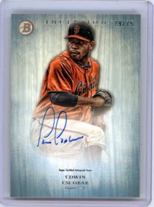 * EDWIN ESCOBAR 2014 BOWMAN INCEPTION AUTOGRAPH ROOKIE RC SERIAL # 75 - Picture 1 of 1