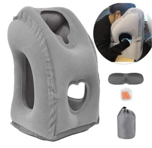 Almohada de aire inflable de viaje para dormir para evitar dolor de cuello y hombros - Imagen 1 de 8